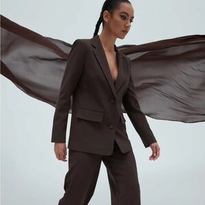 Mossman The All Rise Blazer In Chocolate Brown